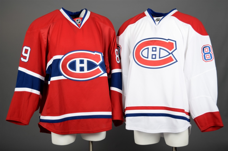 Jordon Southorns 2012-13 Montreal Canadiens Game-Issued Home and Away Jerseys with Team LOAs