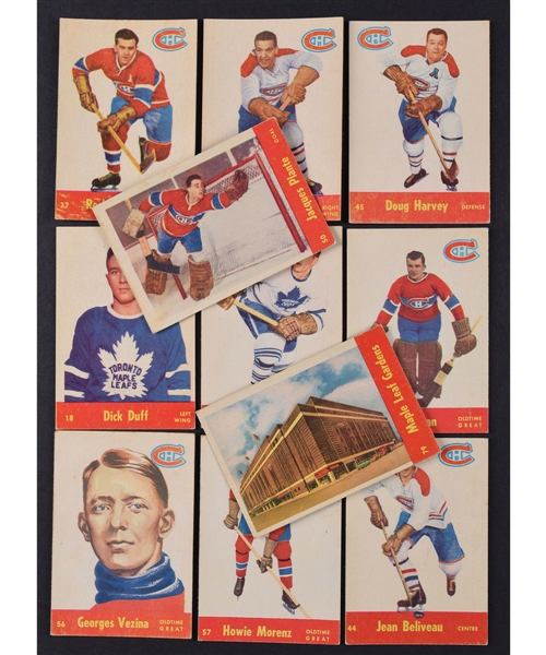 1955-56 Parkhurst Hockey Complete 79-Card Set with Jacques Plante RC