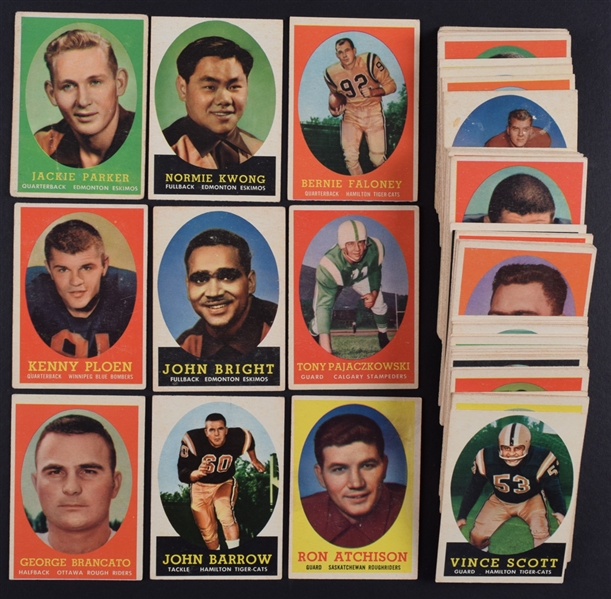1958 Topps CFL Football Near Complete Set (84/88)