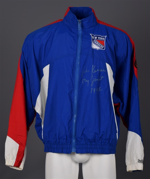 Mike Keenans 1994 New York Rangers Signed Practice-Worn Jacket