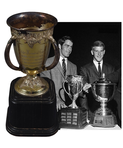 Vintage 1960s Calder Memorial Trophy Obtained from Boston Bruins Executive Vice-President Charles Mulcahy with His Signed LOA (12”) 