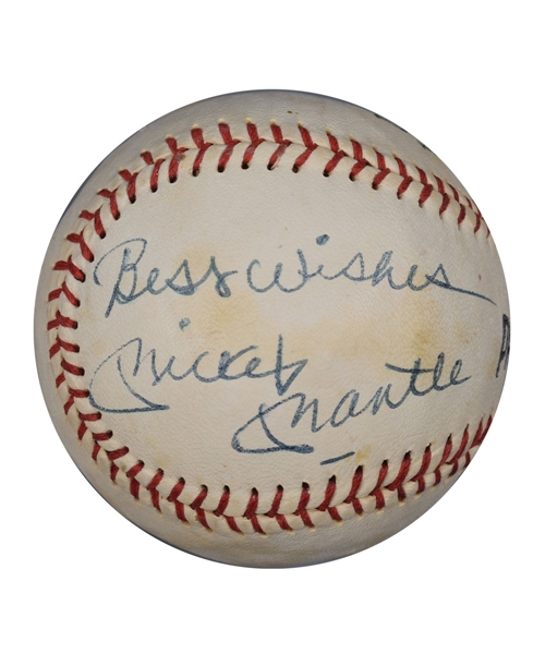 Mickey Mantle Single-Signed Wilson Professional League Baseball with JSA LOA