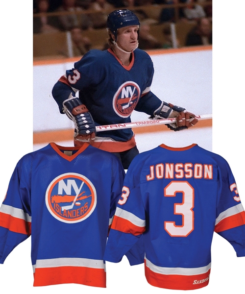 Tomas Jonssons Early-1980s New York Islanders Game-Worn Rookie-Era Jersey 