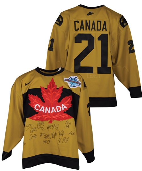 Team Canada 2004 World Cup of Hockey "Winnipeg Falcons" Team-Signed Simon Gagne Game Jersey 
