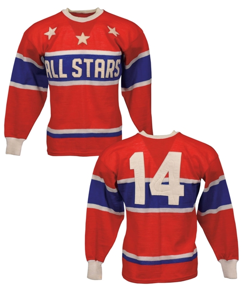 George Gosselins Mid-to-Late-1950s OHA All-Star Game Game-Worn Wool Jersey and Socks 