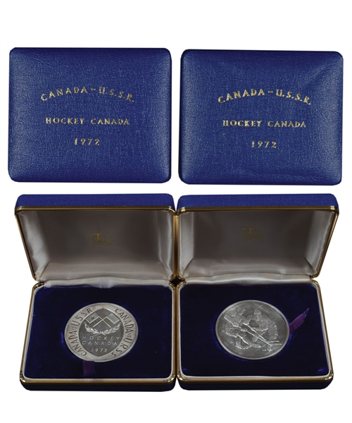 Vintage 1972 Canada-Russia Series Commemorative Silver Coin in Original Case Collection of 2