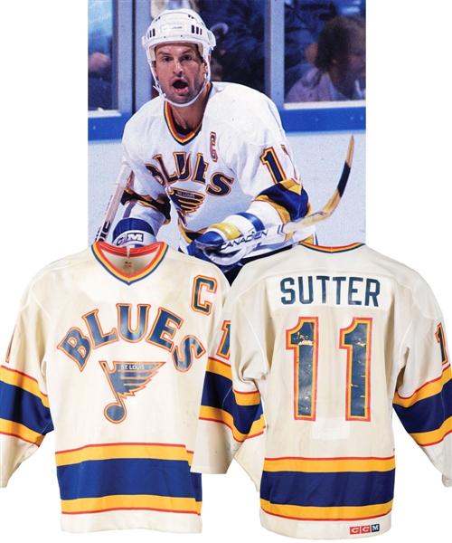 Brian Sutters 1986-87 St. Louis Blues Game-Worn Captains Jersey