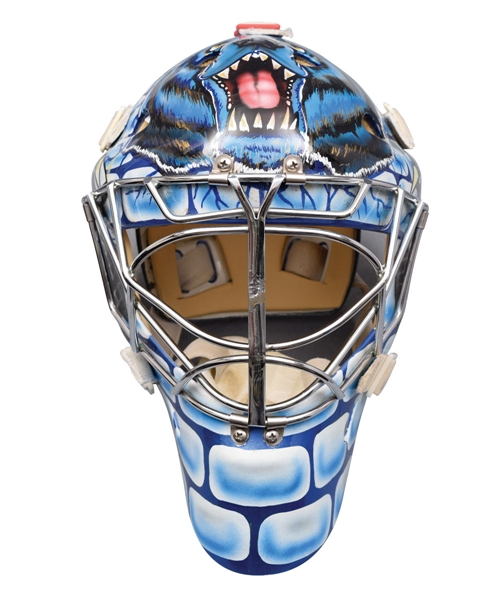 Alfie Michauds Early-2000s Minor Leagues Game-Worn Vancouver Canucks Themed Goalie Mask