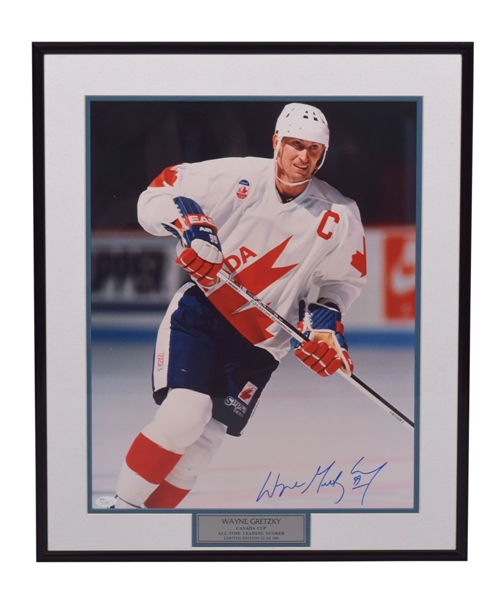 Wayne Gretzky Signed Team Canada "Canada Cup All-Time Leading Scorer" Limited-Edition Framed Photo (20 ¼” x 24 ¼”) - JSA Certified 