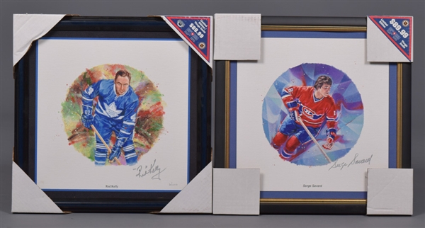 Canada Post Autographed Hall of Fame Display Collection of 15 including Dionne, Lafleur, Mikita and Savard 