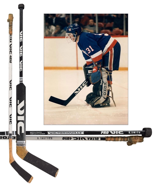 Billy Smiths and Bryan Trottiers Mid-1980s New York Islanders Game-Used Sticks