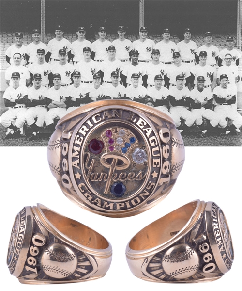 New York Yankees 1960 American League Championship 14K Gold Salesmans Sample Ring