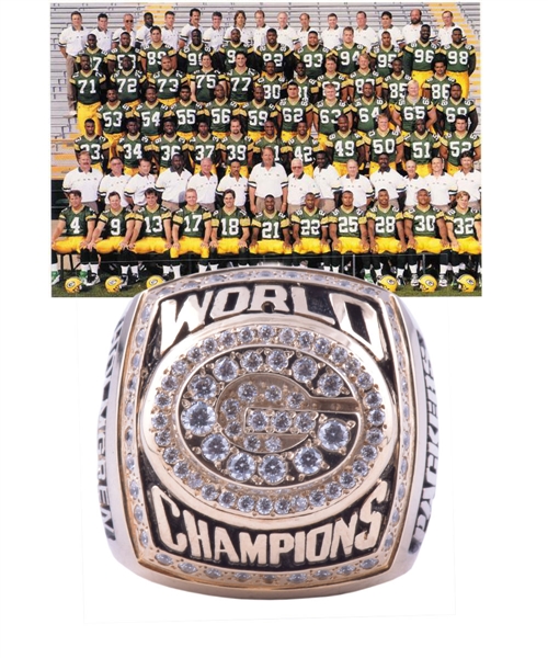 Green Bay Packers 1996 Super Bowl XXXI World Championship 10K Gold Salesmans Sample Ring