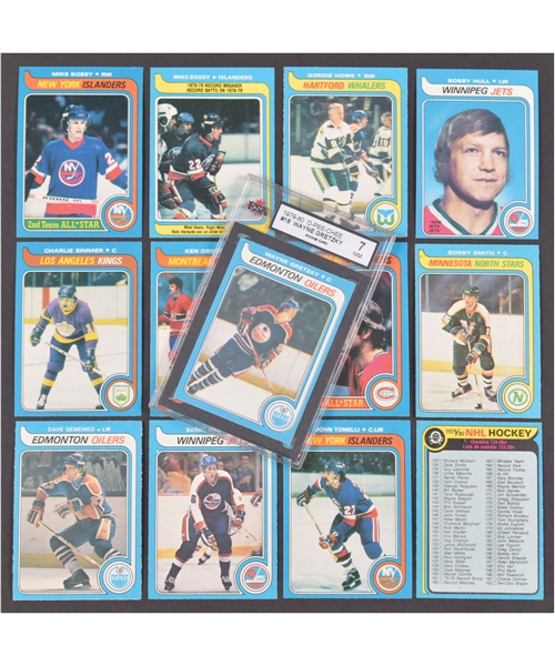 1979-80 O-Pee-Chee Hockey Complete 396-Card Set with KSA 7 Wayne Gretzky RC