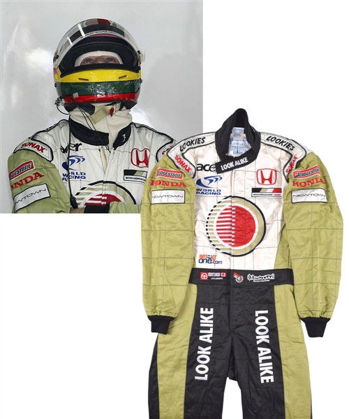 Jacques Villeneuve’s 2002 F1 Lucky Strike BAR Honda Race-Worn Suit with His Signed LOA