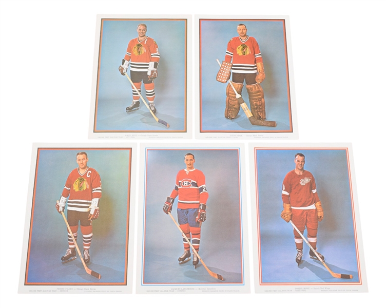 Weekend Magazine 1965-66 NHL First All-Star Team Player Photo Collection of 5