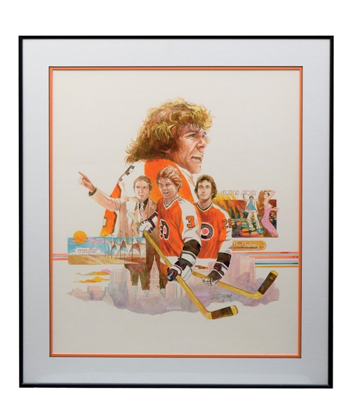 Philadelphia Flyers 1978-79 Yearbook Framed Original Artwork (27" x 24")