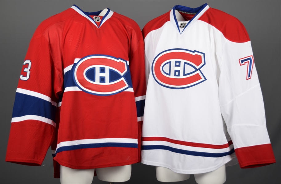 David Makowskis 2014-15 Montreal Canadiens Game-Issued Home and Away Jerseys with Team LOAs
