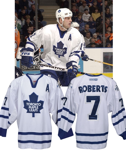 Gary Roberts 2003-04 Toronto Maple Leafs Game-Worn Alternate Captains Jersey - Team Repairs!