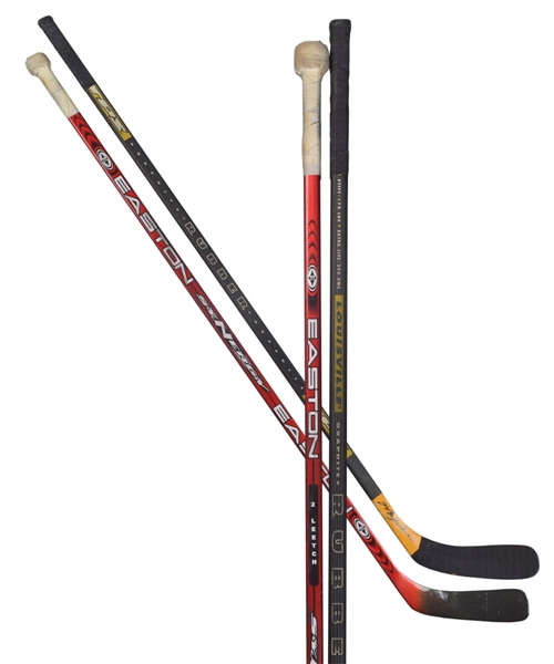 Mark Messiers Mid-1990s and Brian Leetchs Early-2000s New York Rangers Game-Used Sticks
