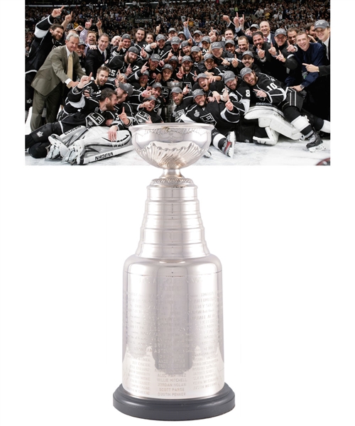Bernie Nicholls 2011-12 Los Angeles Kings Stanley Cup Championship Trophy (13") with His Signed LOA