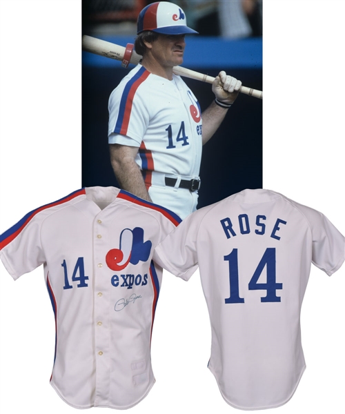 Pete Roses 1984 Montreal Expos Signed Game-Worn Jersey with LOA