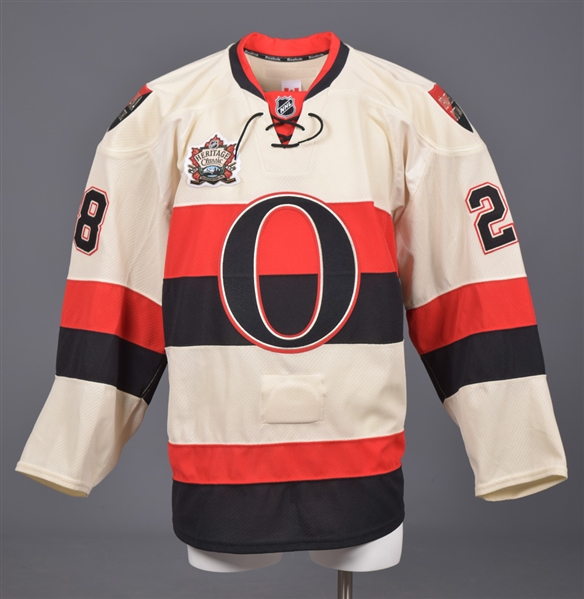 Matt Kassian’s 2014 NHL Heritage Classic Ottawa Senators Game-Issued Second Period Jersey with Team COA