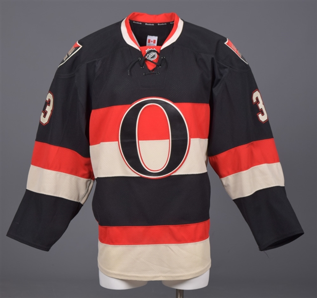 Marc Methot’s 2014-15 Ottawa Senators "Heritage" Game-Worn Jersey with Team COA