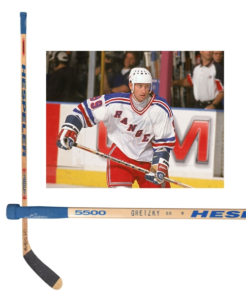 Wayne Gretzkys 1998-99 New York Rangers Signed Hespeler Game-Used Stick 