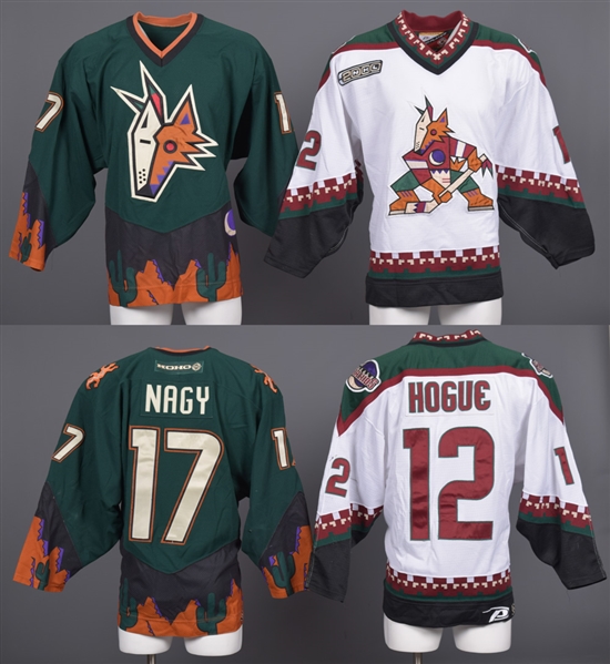 Benoit Hogues 1999-2000 (Playoffs) and Ladislav Nagys 2001-02 (Third) Phoenix Coyotes Game-Worn Jerseys with Team LOAs