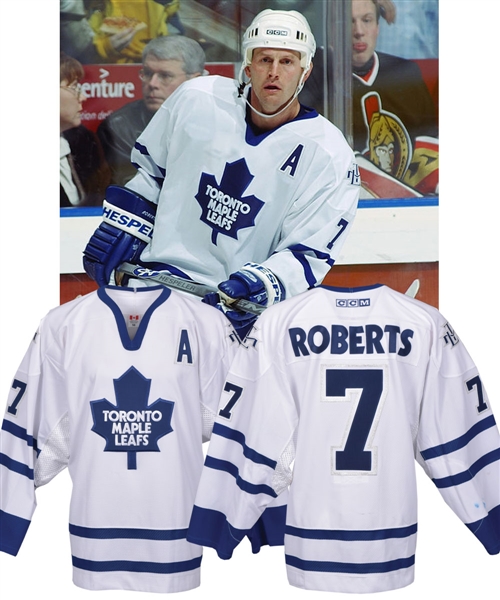 Gary Roberts 2002-03 Toronto Maple Leafs Game-Worn Alternate Captains Jersey with LOA