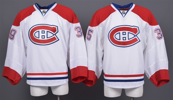 Alex Auld’s and Peter Delmas’ 2010-11 Montreal Canadiens Game-Issued Away Jerseys with Team LOAs
