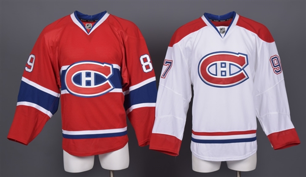 Martin Reways and Nick Sorkins 2014-15 Montreal Canadiens Game-Issued Home and Away Jerseys with Team LOAs
