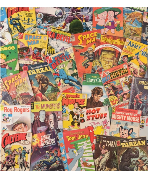 Large Silver Age Non-Superhero Comic Book Collection of 450+ with Titles from DC, Dell, Gold Key, Charlton and Others