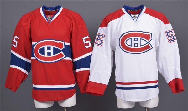 Olivier Dame-Malka’s 2011-12 Montreal Canadiens Game-Issued Home and Away Jerseys with Team LOAs