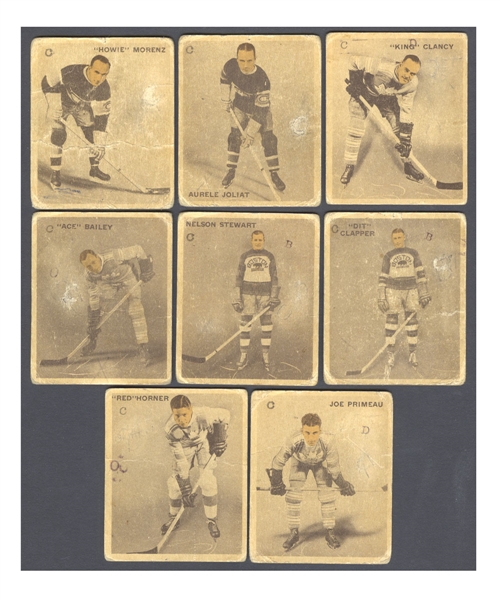 1933-34 World Wide Gum Ice Kings V357 Near Complete Hockey Set (71/72)