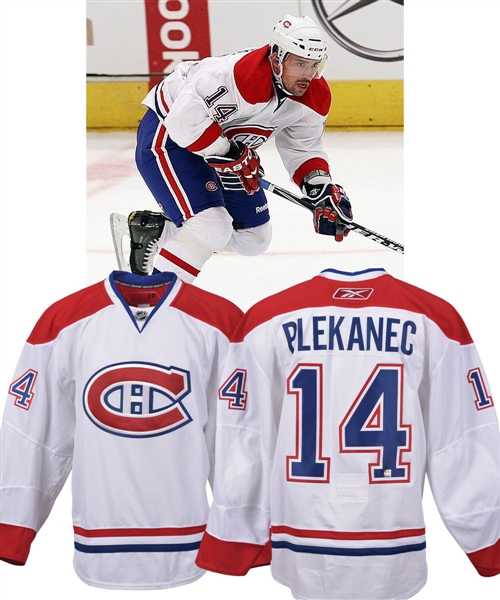 Tomas Plekanecs 2010-11 Montreal Canadiens Game-Issued Jersey with Team LOA 