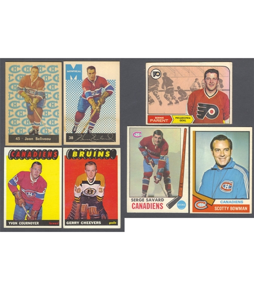 1950s/1980s Topps, Parkhurst and O-Pee-Chee Hockey Card Collection of 95+ with Many Stars Including Orr, Beliveau, Howe, Hull and Others