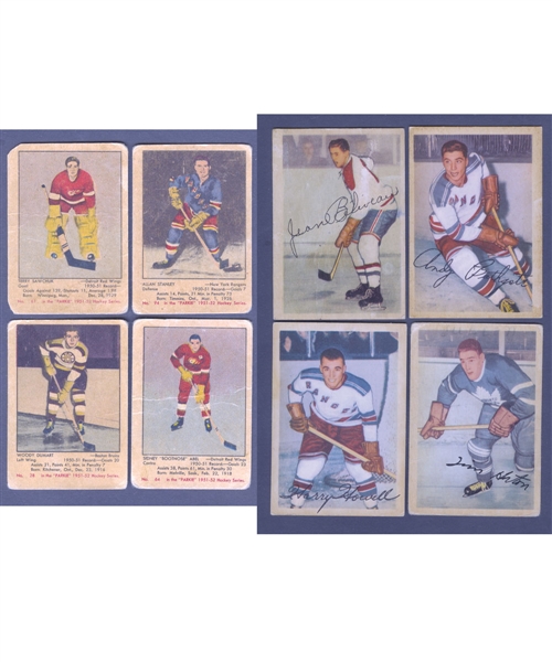 1920s/1970s Hockey Card Collection of 370+ Including 1954-55 Parkhurst Near Complete Set (99/100) and 1951-52, 1952-53 and 1953-54 Parkhurst Cards