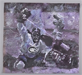 Jacques Plante Montreal Canadiens “Jan 17th 1960 vs Boston” Original Painting on Canvas by Renowned Artist Murray Henderson (18” x 19”) 