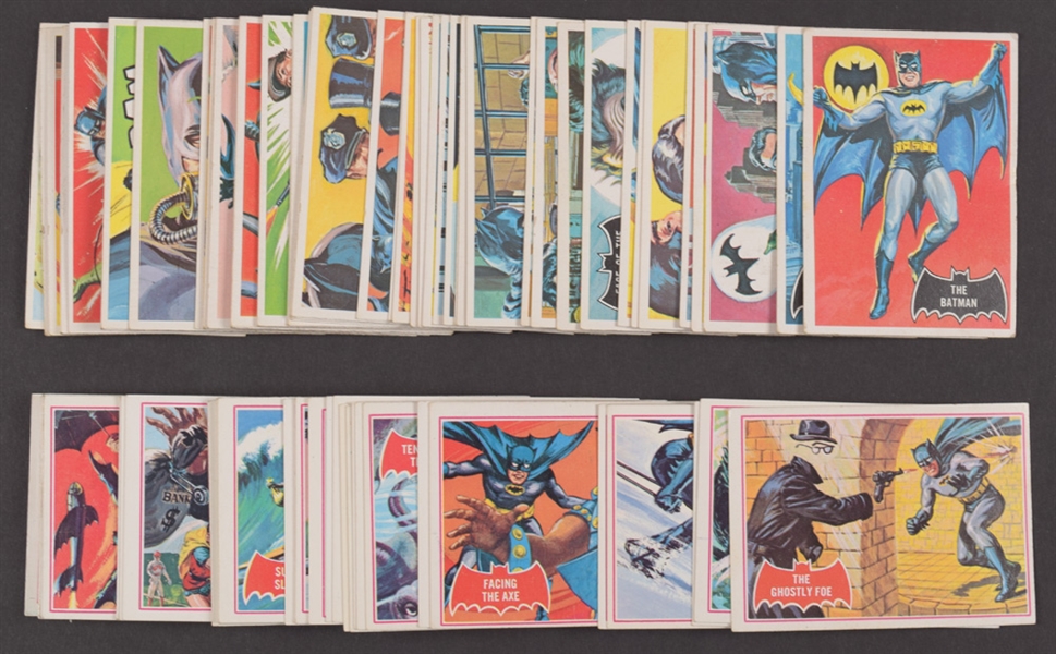 1966 O-Pee-Chee Batman "Black Bat" Complete 55-Card Set and "Red Bat" Complete 44-Card Set