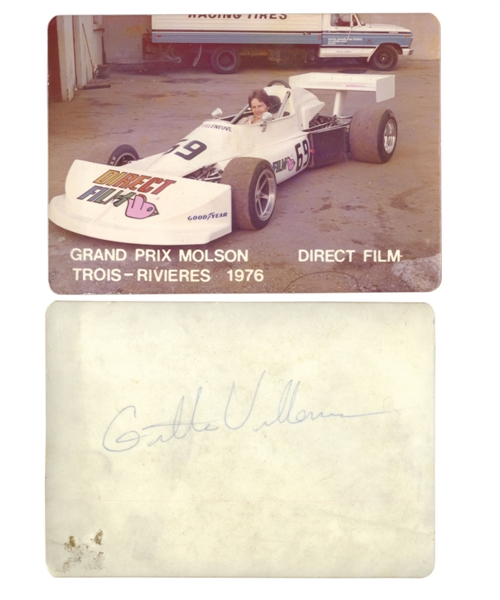Racing Legend Gilles Villeneuve Signed 1976 IMSA Formula Atlantic Photo