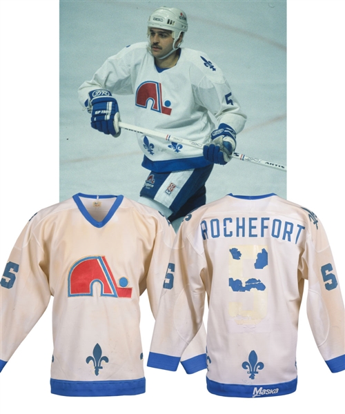 Normand Rocheforts Early-1980s Quebec Nordiques Game-Worn Jersey