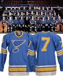 Gordon "Red" Berensons 1967-68 St. Louis Blues Inaugural Season Game-Worn Stanley Cup Finals Home Jersey with His Signed LOA - Team Repairs!
