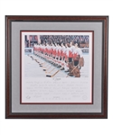 Gordon "Red" Berensons 1972 Canada-Russia Series Team Canada "OCanada" Team-Signed Limited-Edition P.E. Daniel Parry Lithograph #15/40 with His Signed LOA