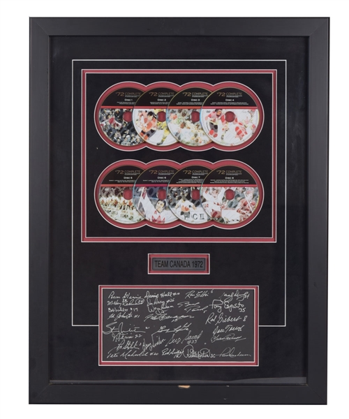 Gordon "Red" Berensons 1972 Canada-Russia Series Team Canada Team-Signed DVD Framed Montage and Team-Signed "When They Were Six" Limited-Edition Lithograph with His Signed LOA