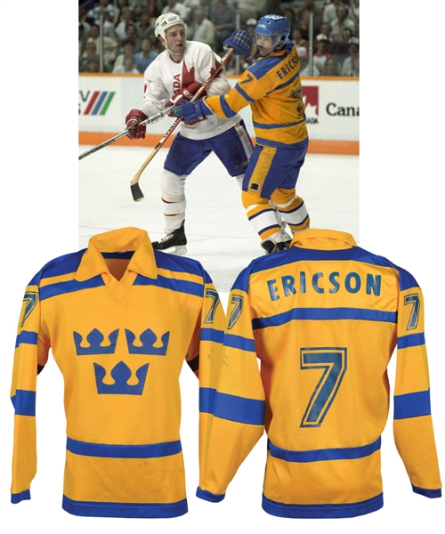 Bo Ericsons 1984 Canada Cup Team Sweden Game-Worn Jersey - Photo-Matched!