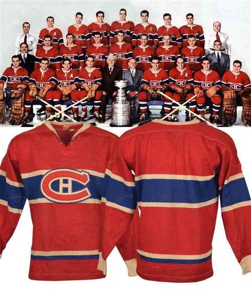Superb Early-1950s Montreal Canadiens Game Wool Jersey By Raymond Hardware
