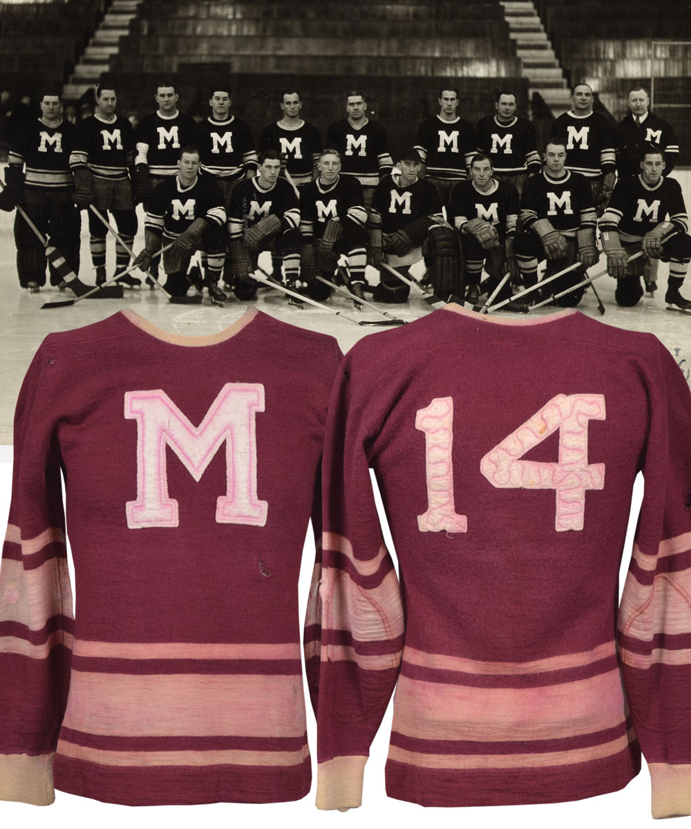 Mid-1930's Russ Blinco Game Worn Montreal Maroons Jersey. Hockey, Lot  #80118