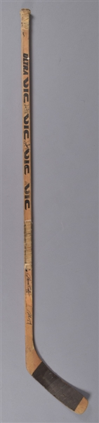 Peter Stastnys 1983-84 Quebec Nordiques Multi-Signed Game-Used Stick Attributed to Good Friday Massacre Playoff Game